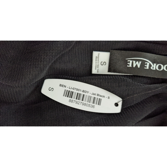 🆕 Adore Me Black Bodysuit with Mesh Cover Size S - Picture 6 of 6